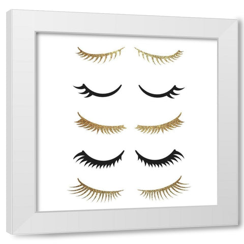 Lash 1 White Modern Wood Framed Art Print by Allen, Kimberly