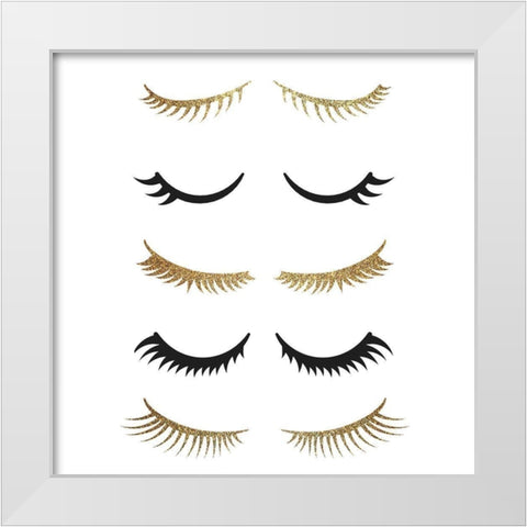 Lash 1 White Modern Wood Framed Art Print by Allen, Kimberly