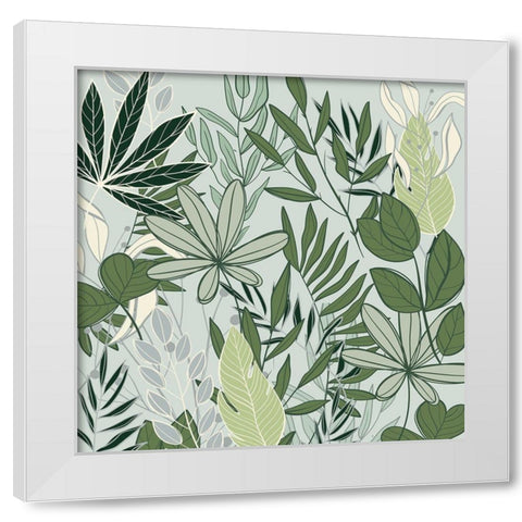 Leaf Love 2 White Modern Wood Framed Art Print by Allen, Kimberly
