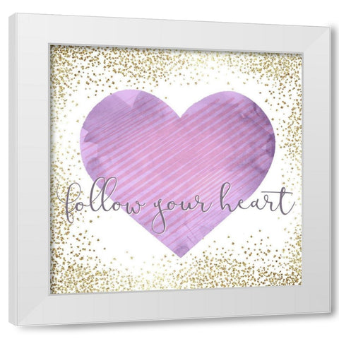 Princess Heart 1 White Modern Wood Framed Art Print by Allen, Kimberly