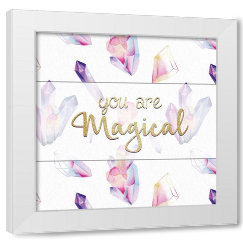 Unicorn Gems 2 V2 White Modern Wood Framed Art Print by Allen, Kimberly