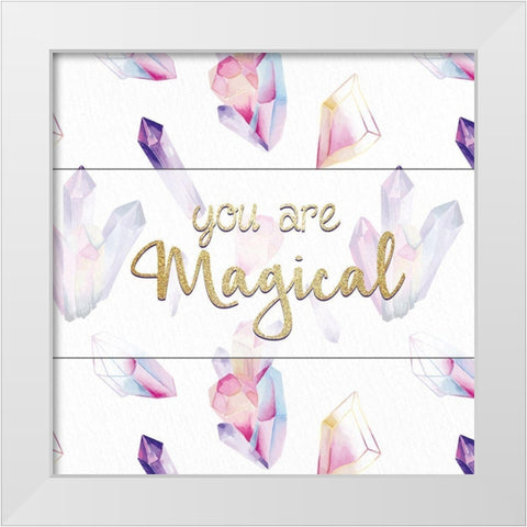 Unicorn Gems 2 V2 White Modern Wood Framed Art Print by Allen, Kimberly