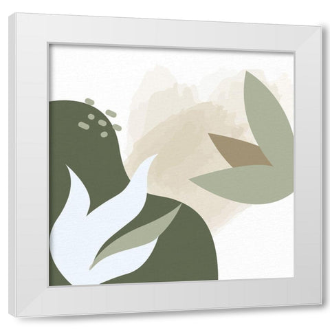 Organic Greens 1 White Modern Wood Framed Art Print by Allen, Kimberly