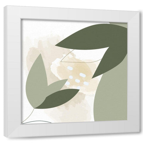 Organic Greens 2 White Modern Wood Framed Art Print by Allen, Kimberly