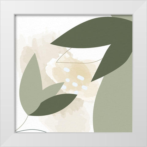 Organic Greens 2 White Modern Wood Framed Art Print by Allen, Kimberly