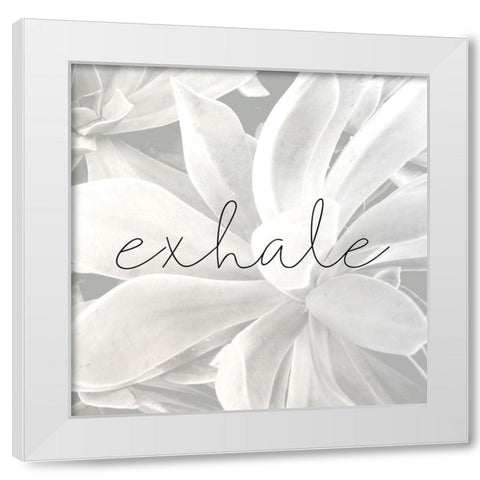 Exhale Gray White Modern Wood Framed Art Print by Allen, Kimberly