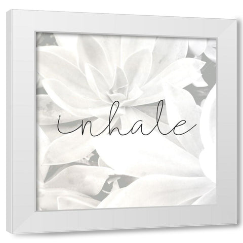Inhale Gray White Modern Wood Framed Art Print by Allen, Kimberly
