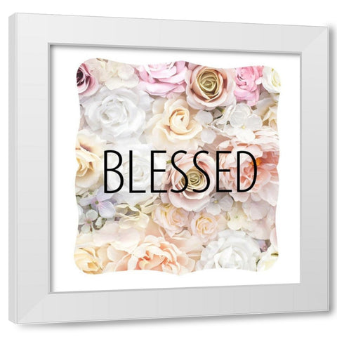 Faith Hope Floral 4 White Modern Wood Framed Art Print by Allen, Kimberly