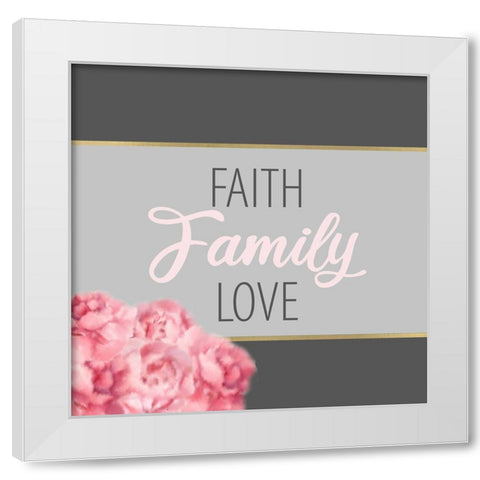 Family Love 3 White Modern Wood Framed Art Print by Allen, Kimberly