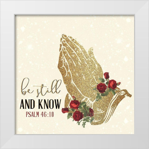 Pray 3 V2 White Modern Wood Framed Art Print by Allen, Kimberly