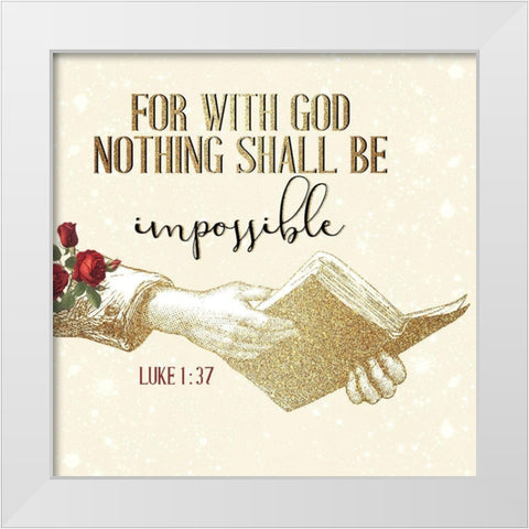 Pray 5 V2 White Modern Wood Framed Art Print by Allen, Kimberly