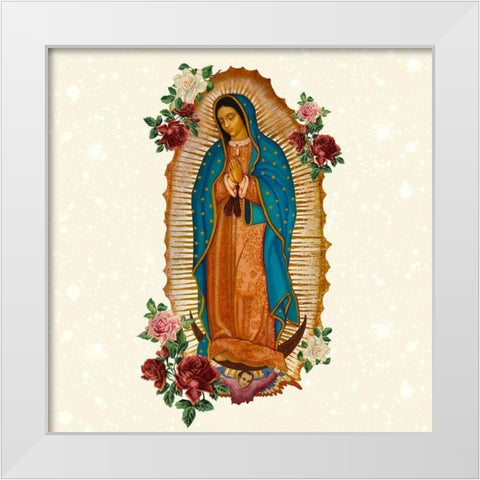 Pray 7 V2 White Modern Wood Framed Art Print by Allen, Kimberly