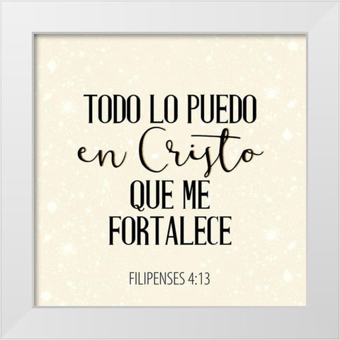 Todo Lo Puedo White Modern Wood Framed Art Print by Allen, Kimberly