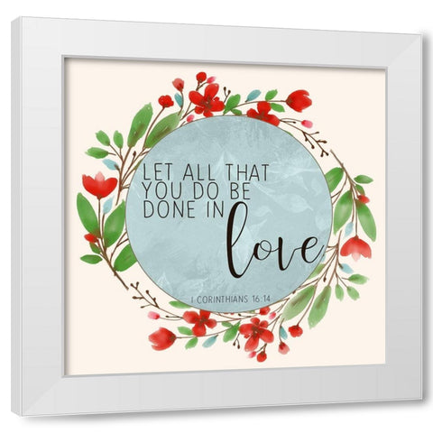 In Love 3 White Modern Wood Framed Art Print by Allen, Kimberly