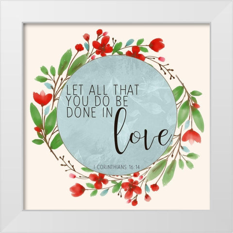 In Love 3 White Modern Wood Framed Art Print by Allen, Kimberly