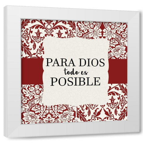 Dios Satisfara 2 White Modern Wood Framed Art Print by Allen, Kimberly
