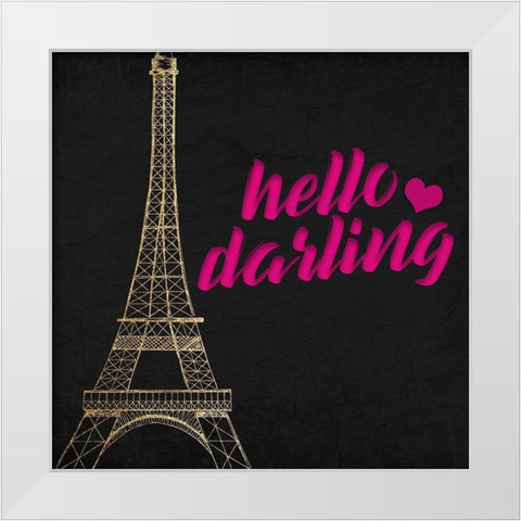 Paris Rose 2 White Modern Wood Framed Art Print by Allen, Kimberly