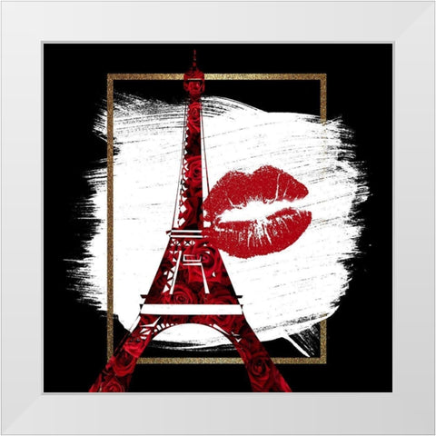 Roses 2 White Modern Wood Framed Art Print by Allen, Kimberly