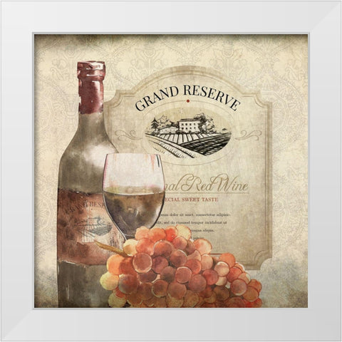 Love the Wine 2 White Modern Wood Framed Art Print by Allen, Kimberly