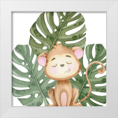 Goodnight Jungle 1 White Modern Wood Framed Art Print by Allen, Kimberly