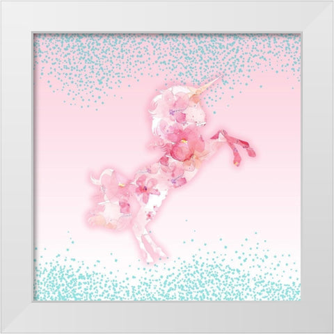 Never 1 White Modern Wood Framed Art Print by Allen, Kimberly