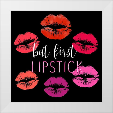 Lipstick 1 V2 White Modern Wood Framed Art Print by Allen, Kimberly