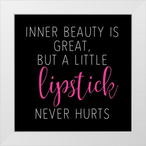Lipstick 2 White Modern Wood Framed Art Print by Allen, Kimberly
