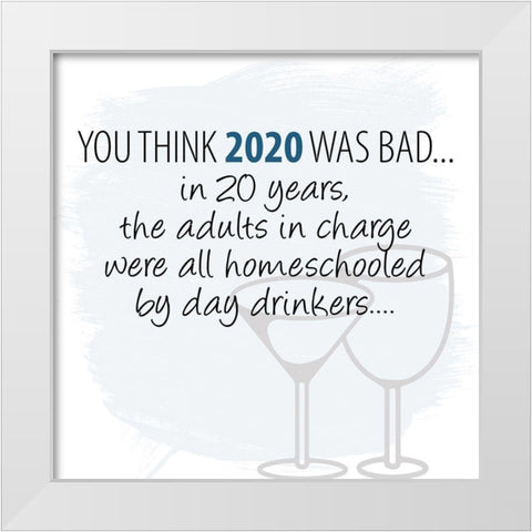 You Think White Modern Wood Framed Art Print by Allen, Kimberly