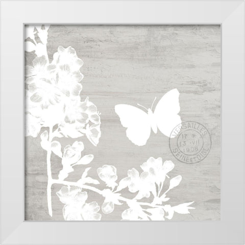 Butterfly Cottage 1 White Modern Wood Framed Art Print by Allen, Kimberly