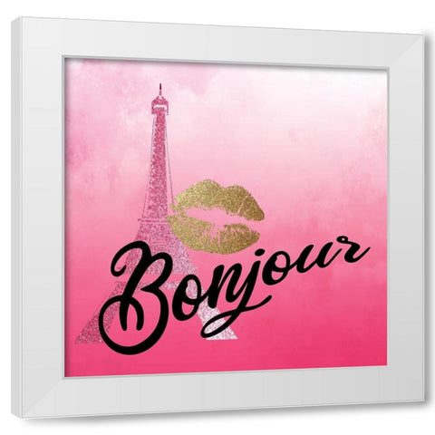 In Paris Hearts 3 White Modern Wood Framed Art Print by Allen, Kimberly