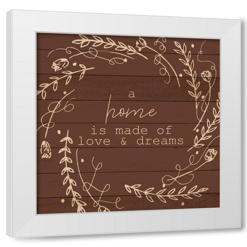 A Home White Modern Wood Framed Art Print by Allen, Kimberly