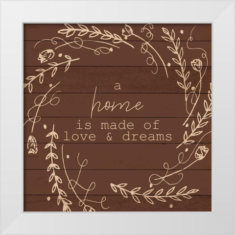 A Home White Modern Wood Framed Art Print by Allen, Kimberly