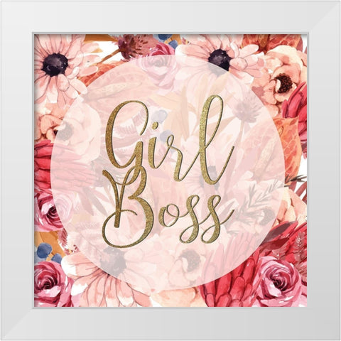 Girl Boss Fall 3 White Modern Wood Framed Art Print by Allen, Kimberly