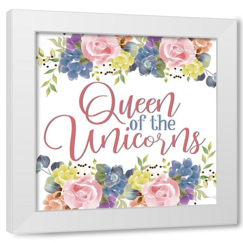 Unicorn Queen 2 White Modern Wood Framed Art Print by Allen, Kimberly