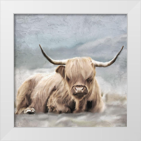 Highland White Modern Wood Framed Art Print by Allen, Kimberly