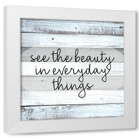 See White Modern Wood Framed Art Print by Allen, Kimberly