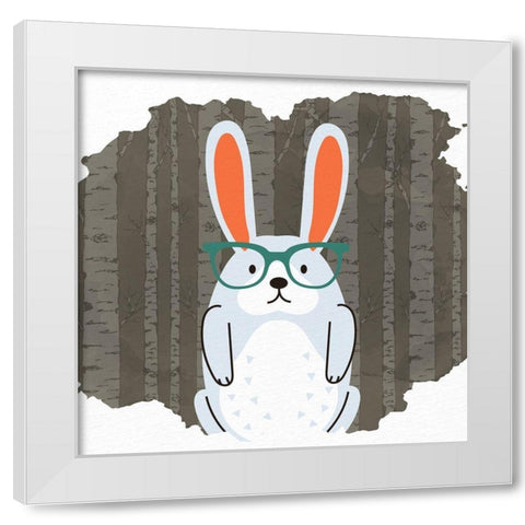 Forest Fun 3 White Modern Wood Framed Art Print by Allen, Kimberly