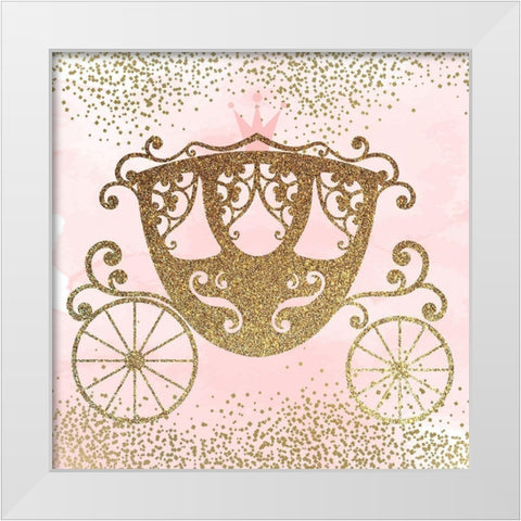 Little Princess Pink 3. White Modern Wood Framed Art Print by Allen, Kimberly