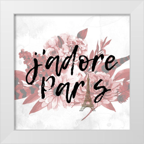 Paris Fall Blooms 2 v2 White Modern Wood Framed Art Print by Allen, Kimberly