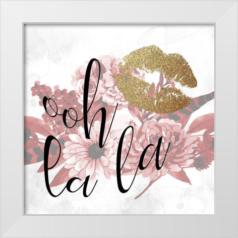 Paris Fall Blooms 3 v2 White Modern Wood Framed Art Print by Allen, Kimberly