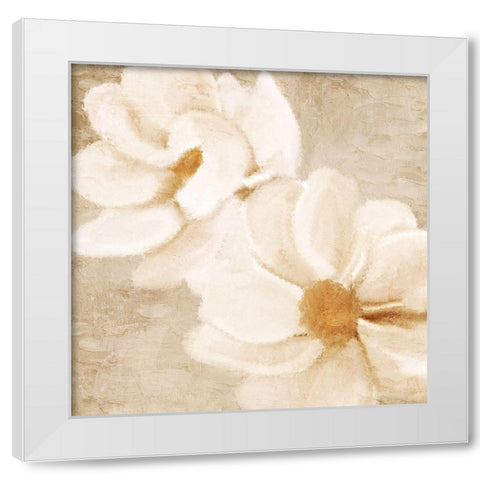 Warm Floral 1 White Modern Wood Framed Art Print by Allen, Kimberly