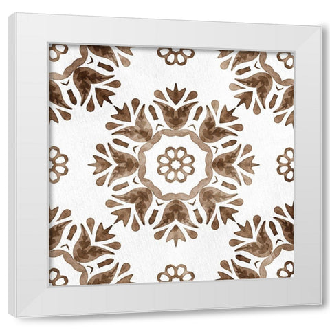 Warm Tile 1 White Modern Wood Framed Art Print by Allen, Kimberly