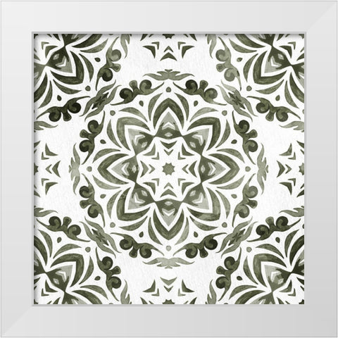 Warm Tile 2 White Modern Wood Framed Art Print by Allen, Kimberly