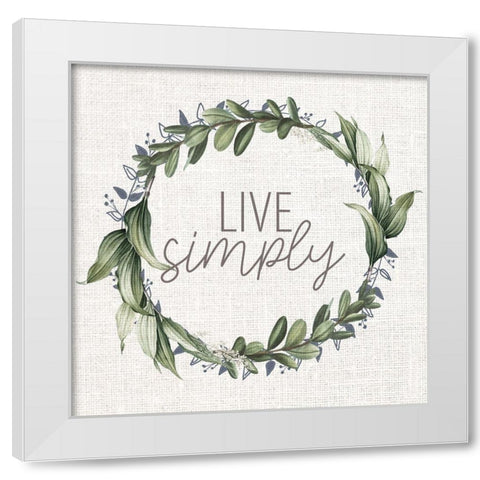 Live Simply Bloom 1 White Modern Wood Framed Art Print by Allen, Kimberly