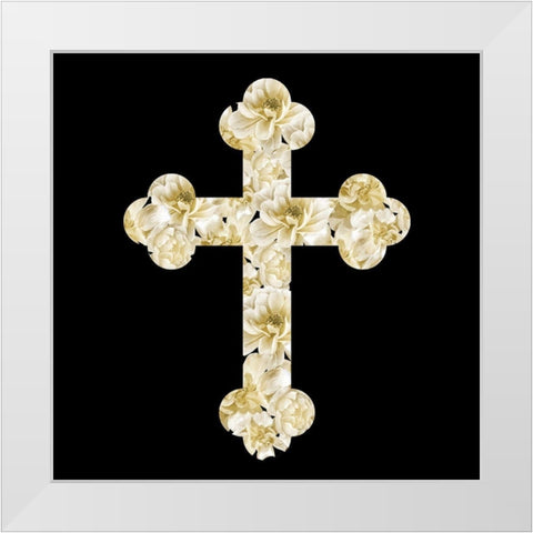 He Will Take Care 2 Square White Modern Wood Framed Art Print by Allen, Kimberly