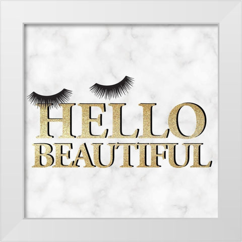 Lashes 2 White Modern Wood Framed Art Print by Allen, Kimberly