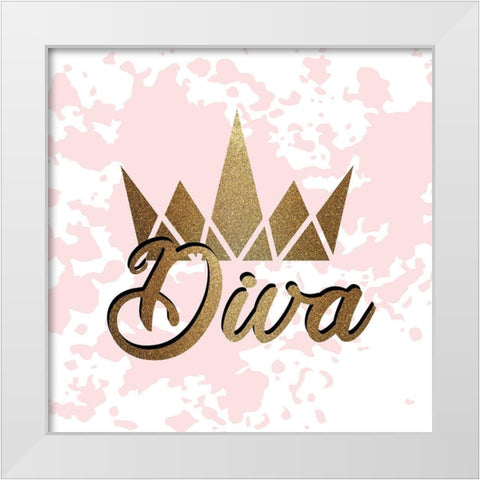 Hello Diva 2 White Modern Wood Framed Art Print by Allen, Kimberly