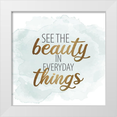 Gratitude Enough 2 White Modern Wood Framed Art Print by Allen, Kimberly