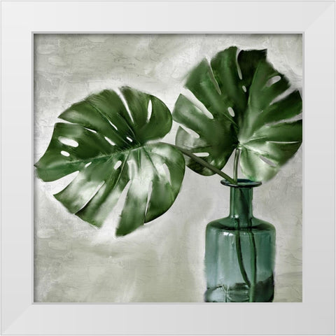 Palm Vase White Modern Wood Framed Art Print by Allen, Kimberly