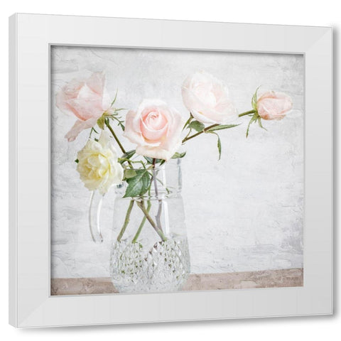 Glass Vase White Modern Wood Framed Art Print by Allen, Kimberly